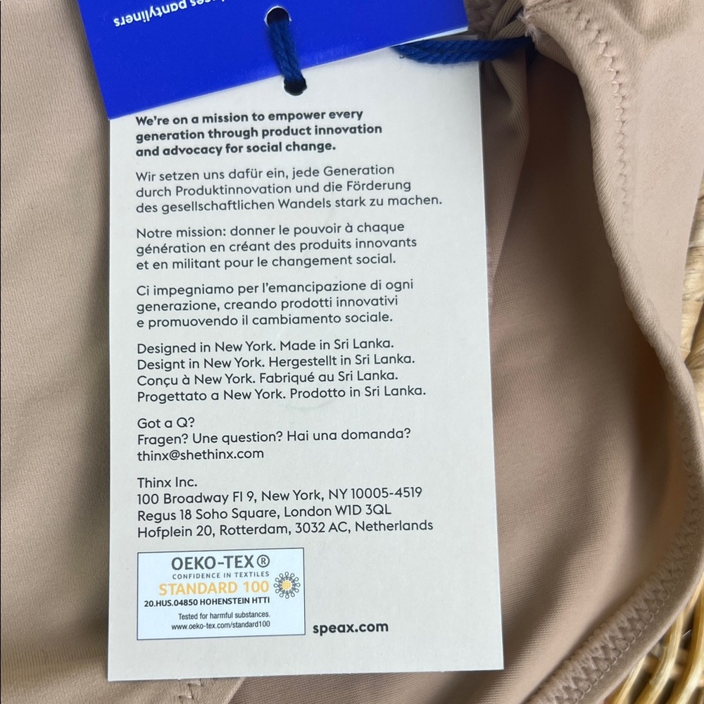 Thinx Speax Hi-Waist NWT 4XL Beige - Picture 5 of 7